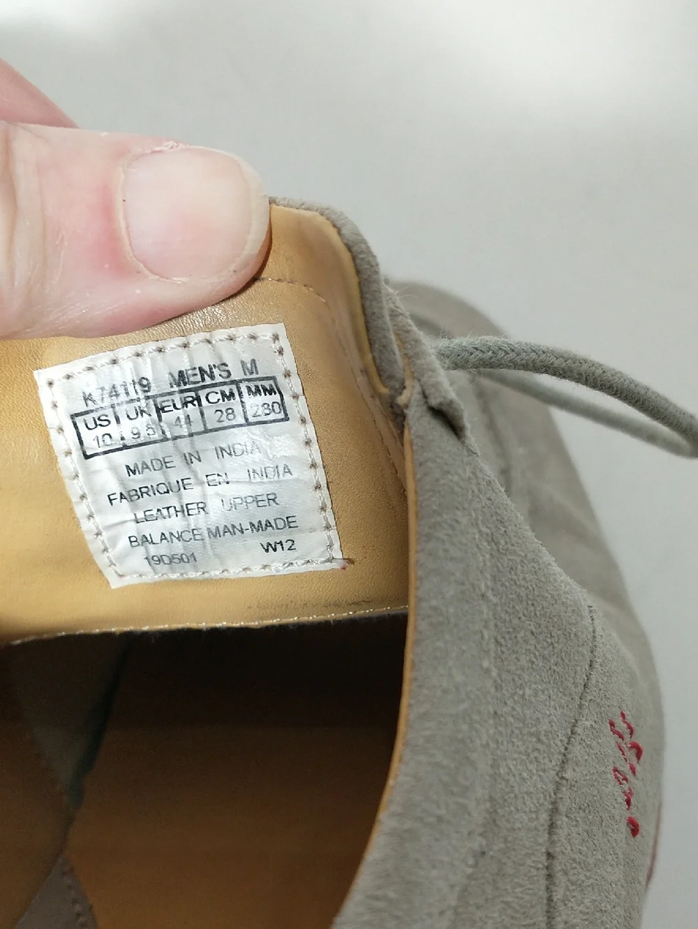 Rockport By Adidas Leather Parker Hill‎ Moc Oxford, Men's Size 10, Beige Color